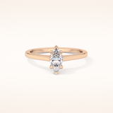 0.42 CT Marquise Shaped Solitaire Moissanite Engagement Ring