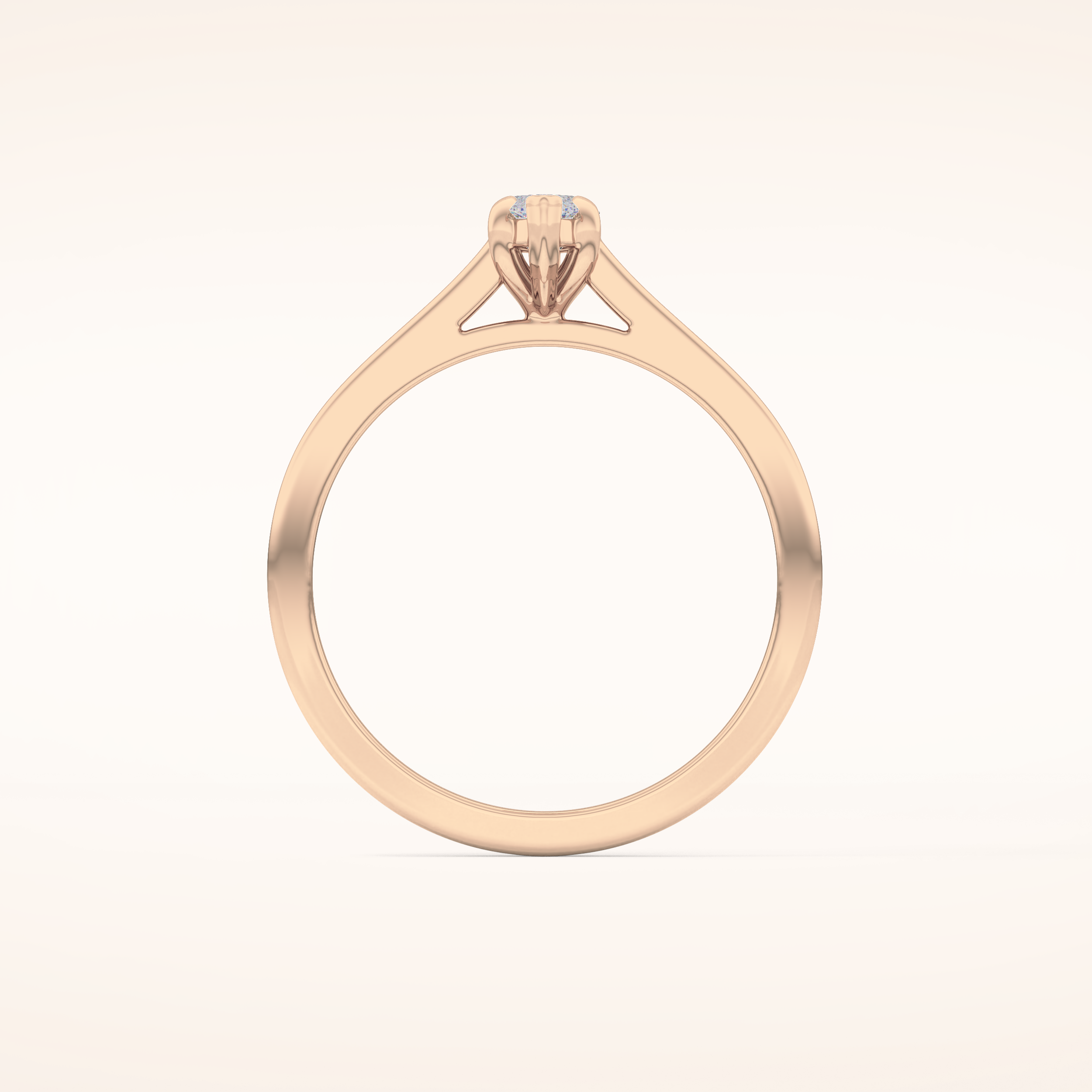 0.42 CT Marquise Shaped Solitaire Moissanite Engagement Ring
