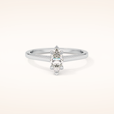0.42 CT Marquise Shaped Solitaire Moissanite Engagement Ring