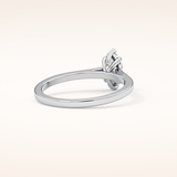 0.42 CT Marquise Shaped Solitaire Moissanite Engagement Ring