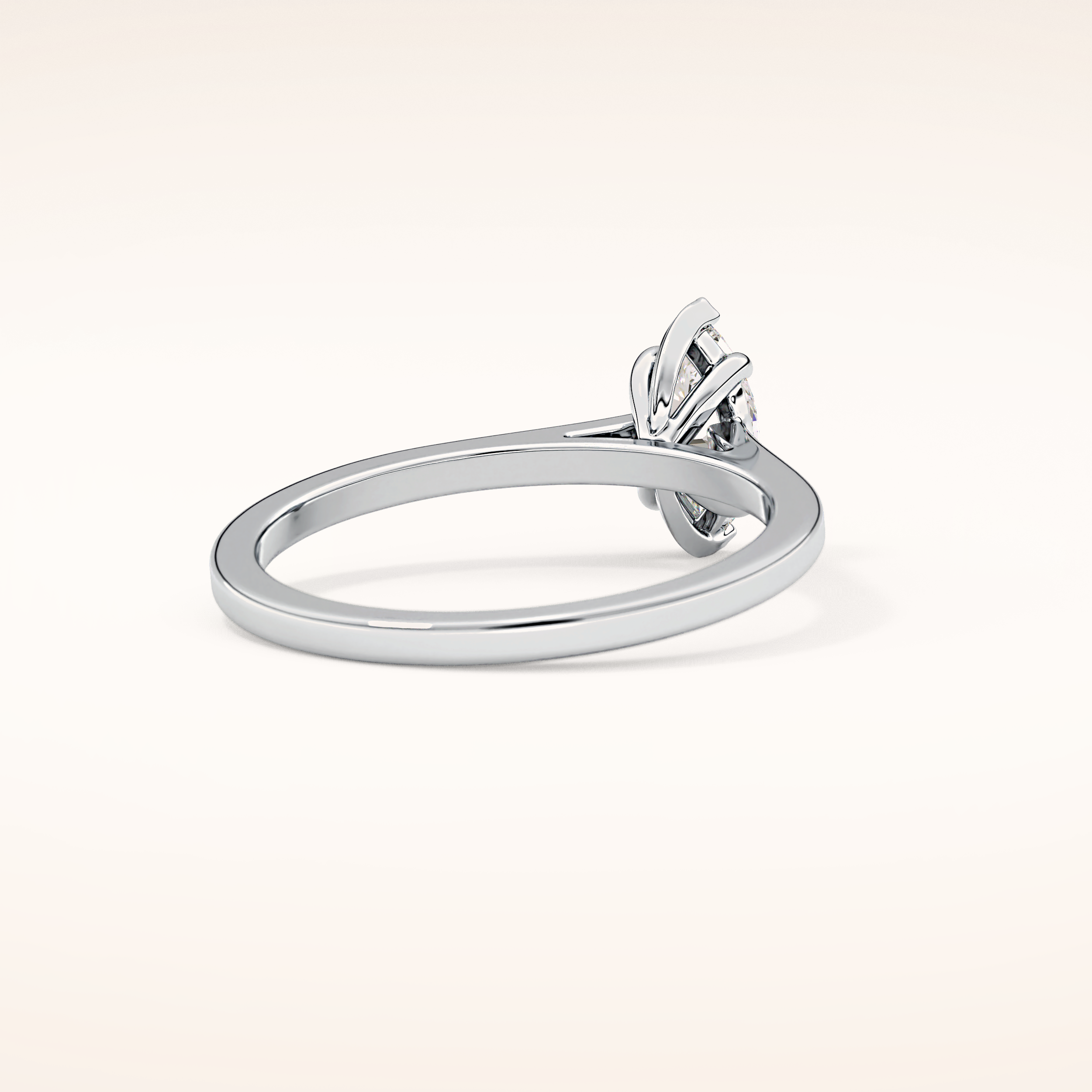 0.42 CT Marquise Shaped Solitaire Moissanite Engagement Ring