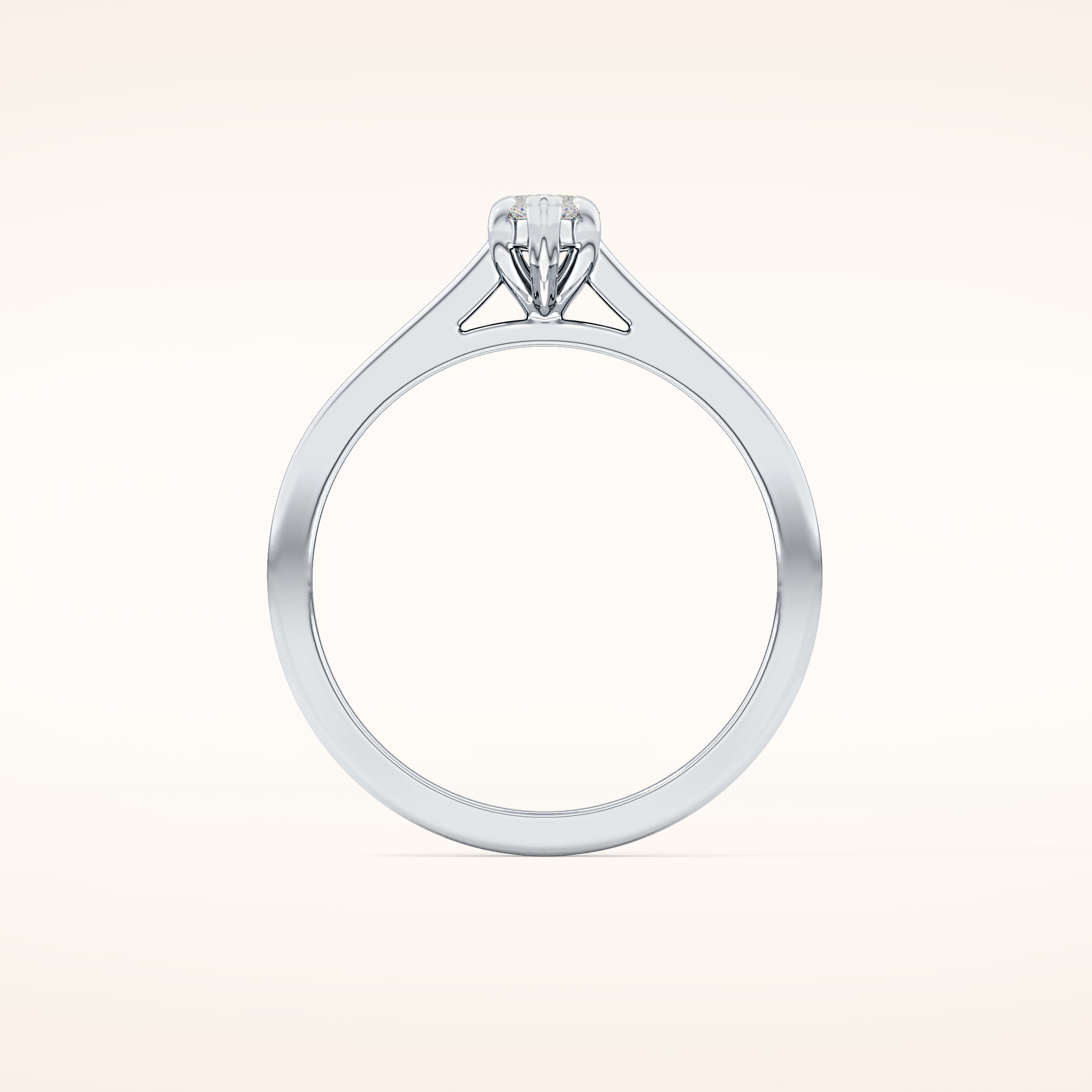 0.42 CT Marquise Shaped Solitaire Moissanite Engagement Ring