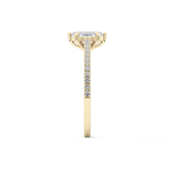 Marquise Pave Lab Grown Diamond Engagement Ring