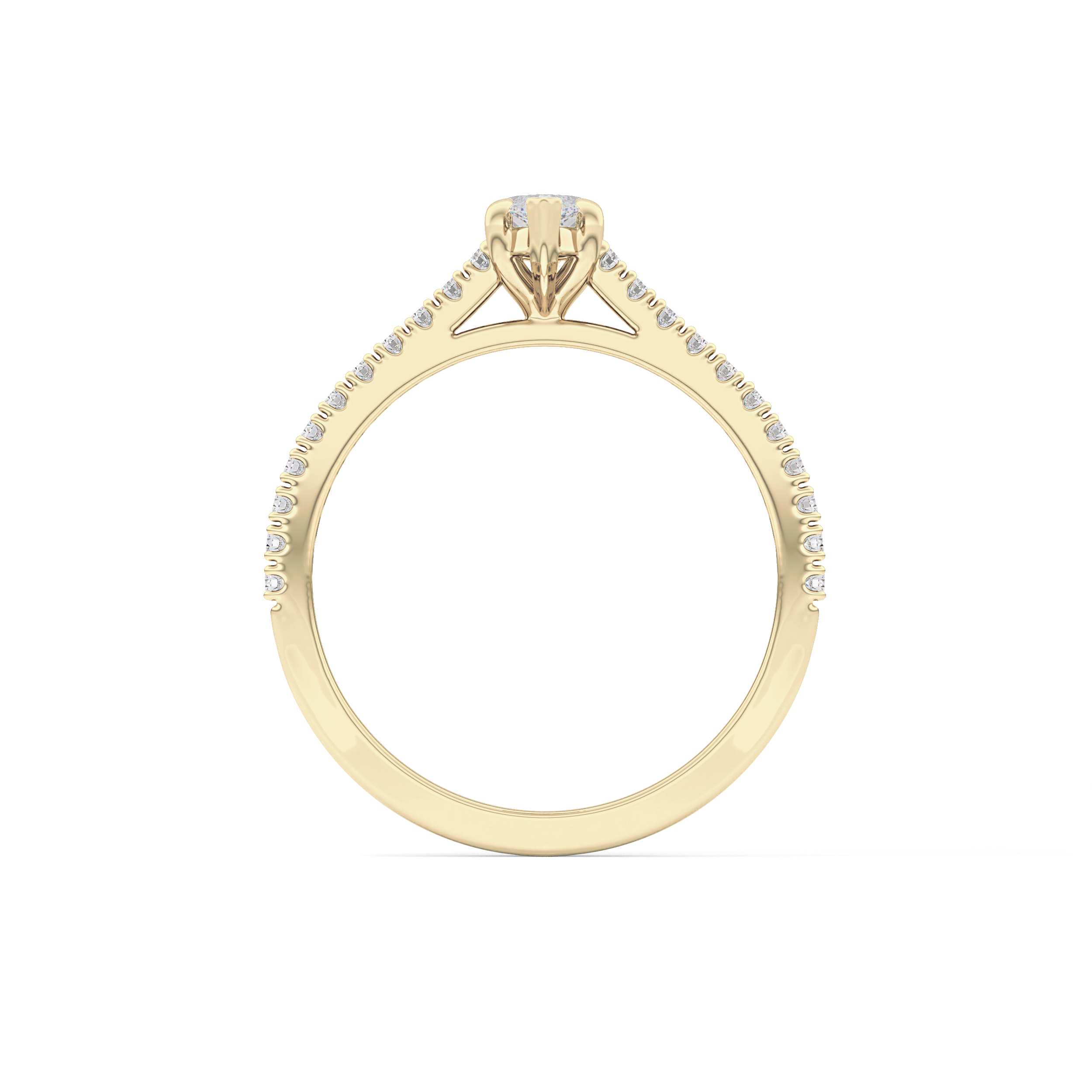 Marquise Pave Lab Grown Diamond Engagement Ring
