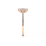 Marquise Pave Lab Grown Diamond Engagement Ring