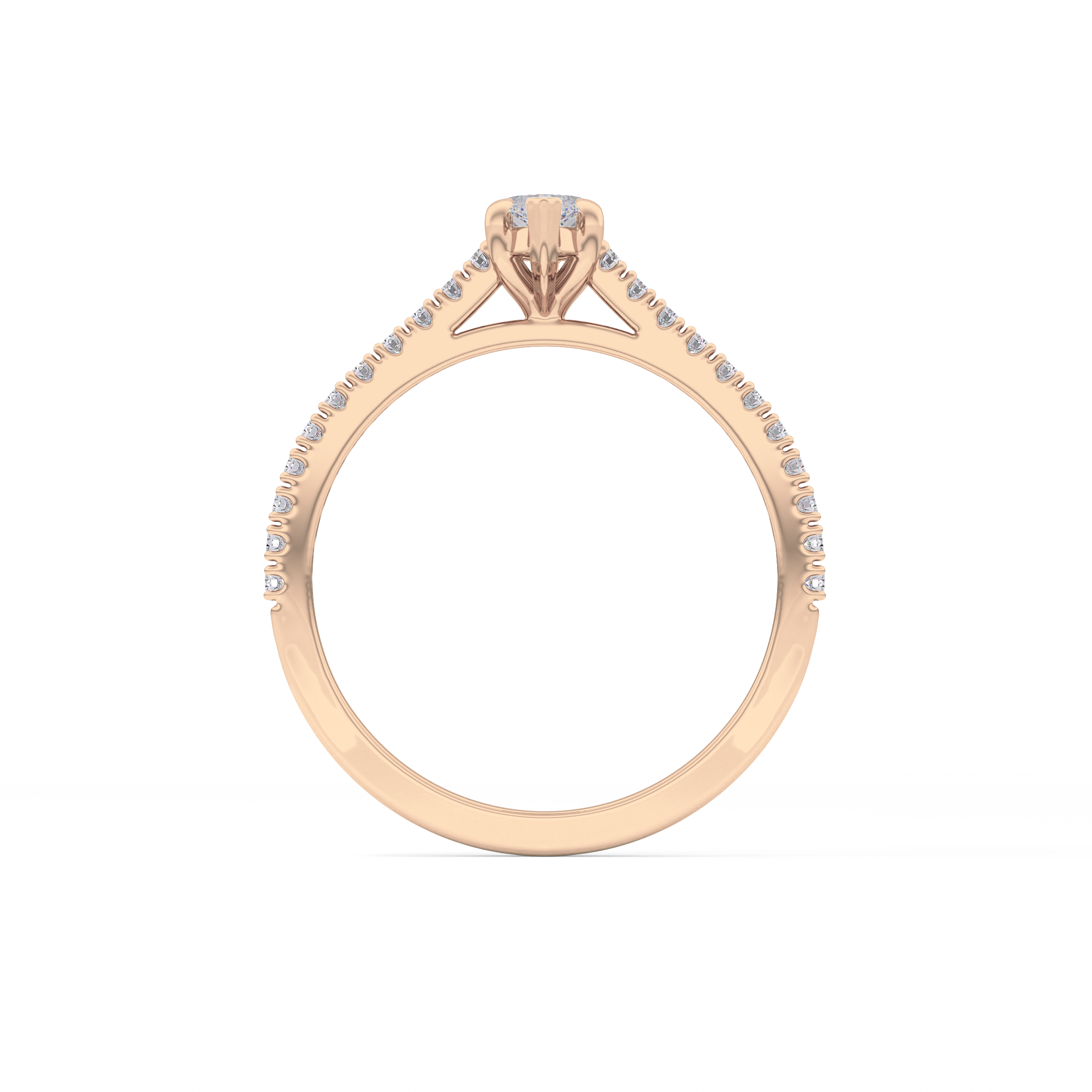 Marquise Pave Lab Grown Diamond Engagement Ring