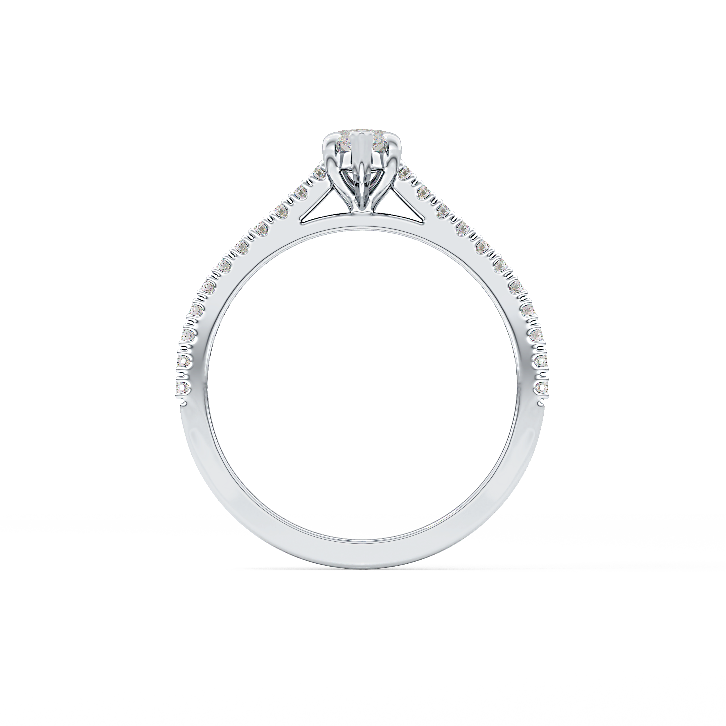 Marquise Pave Lab Grown Diamond Engagement Ring