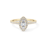 Marquise Halo & Pave Lab Grown Diamond Engagement Ring