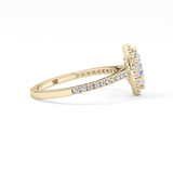 Marquise Halo & Pave Lab Grown Diamond Engagement Ring