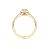 Marquise Halo & Pave Lab Grown Diamond Engagement Ring