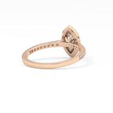 Marquise Halo & Pave Lab Grown Diamond Engagement Ring