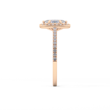Marquise Halo & Pave Lab Grown Diamond Engagement Ring