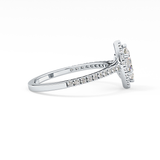 Marquise Halo & Pave Lab Grown Diamond Engagement Ring