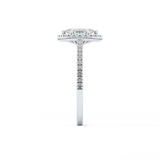 Marquise Halo & Pave Lab Grown Diamond Engagement Ring