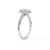 Marquise Halo & Pave Lab Grown Diamond Engagement Ring