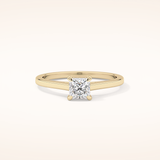 0.57 CT Princess Shaped Solitaire Moissanite Engagement Ring