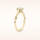 0.57 CT Princess Shaped Solitaire Moissanite Engagement Ring