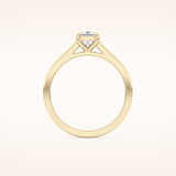 0.57 CT Princess Shaped Solitaire Moissanite Engagement Ring