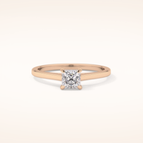 0.57 CT Princess Shaped Solitaire Moissanite Engagement Ring