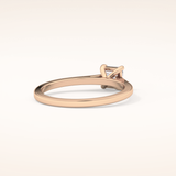 0.57 CT Princess Shaped Solitaire Moissanite Engagement Ring