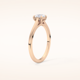 0.57 CT Princess Shaped Solitaire Moissanite Engagement Ring