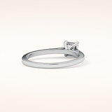 0.57 CT Princess Shaped Solitaire Moissanite Engagement Ring