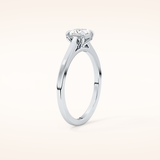 0.57 CT Princess Shaped Solitaire Moissanite Engagement Ring