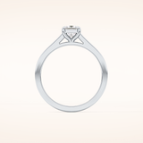 0.57 CT Princess Shaped Solitaire Moissanite Engagement Ring