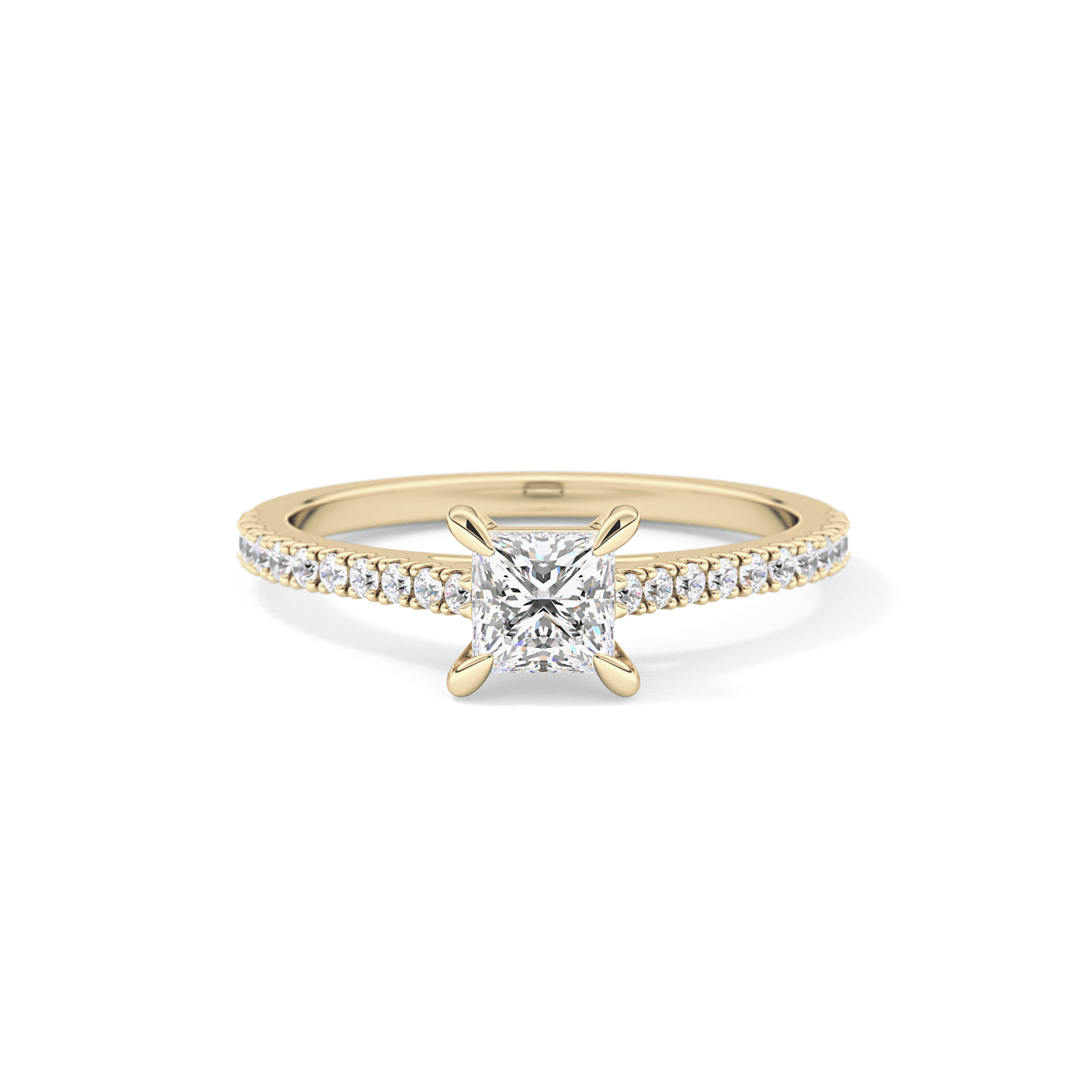 Princess Pave Lab Grown Diamond Engagement Ring