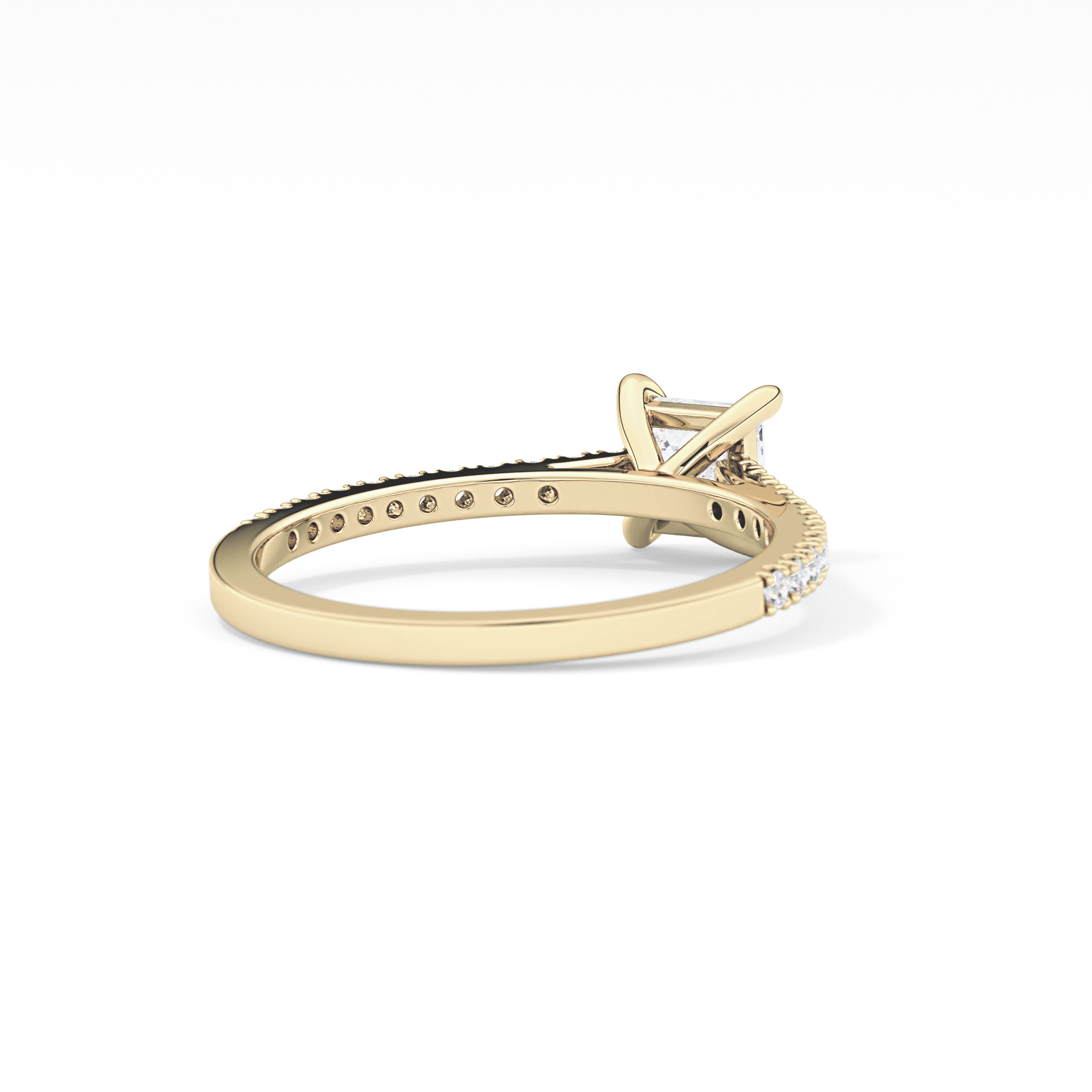 Princess Pave Lab Grown Diamond Engagement Ring