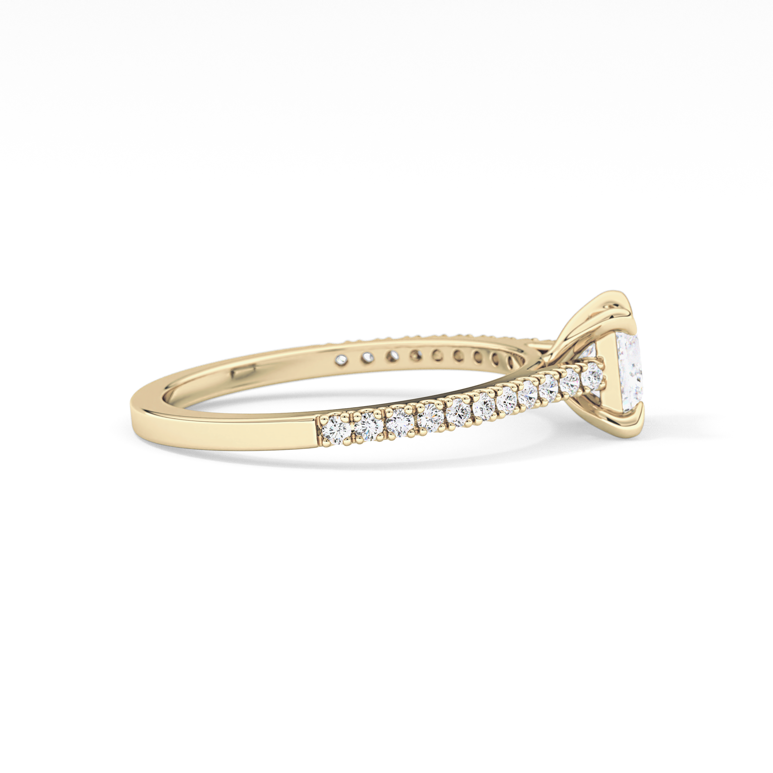 Princess Pave Lab Grown Diamond Engagement Ring