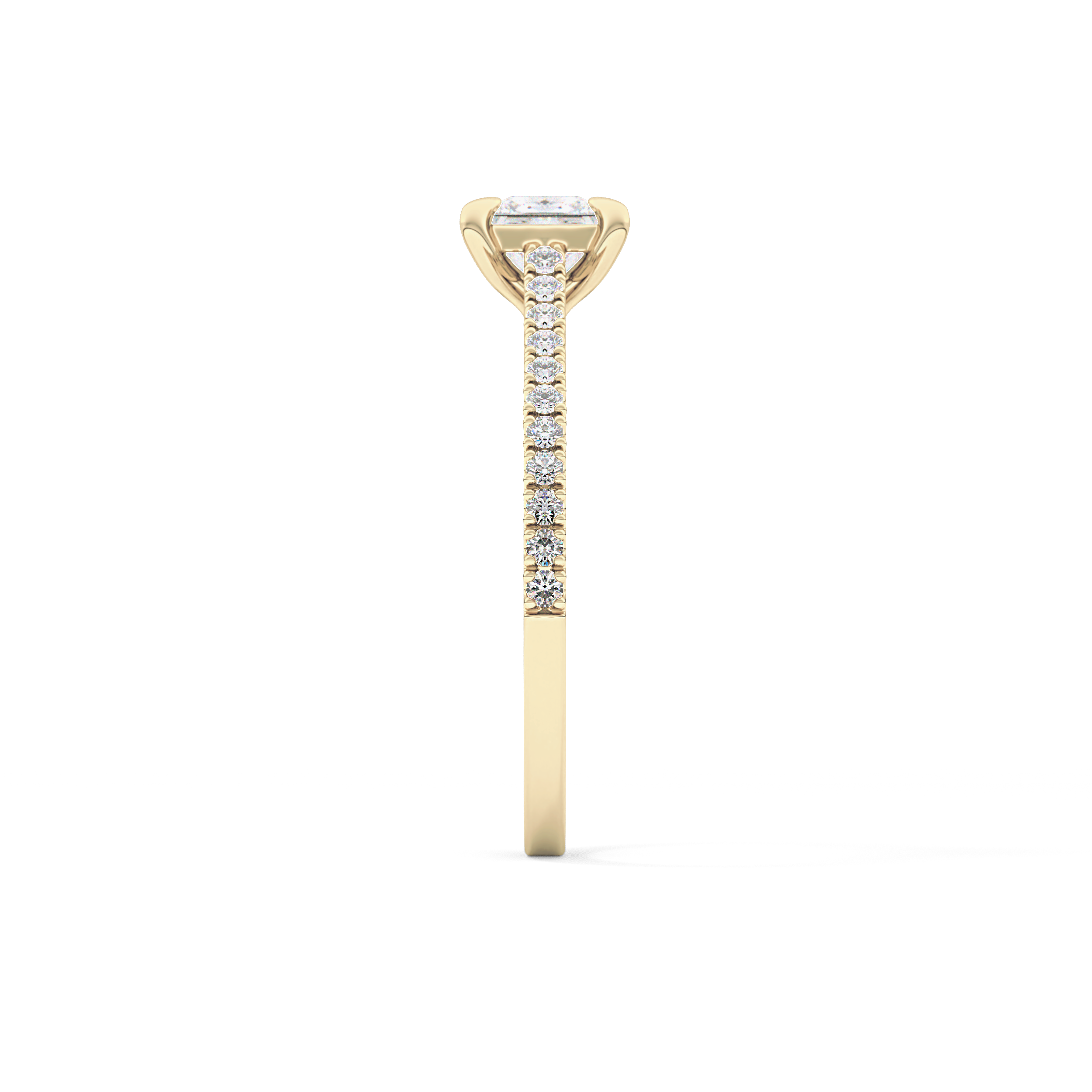 Princess Pave Lab Grown Diamond Engagement Ring