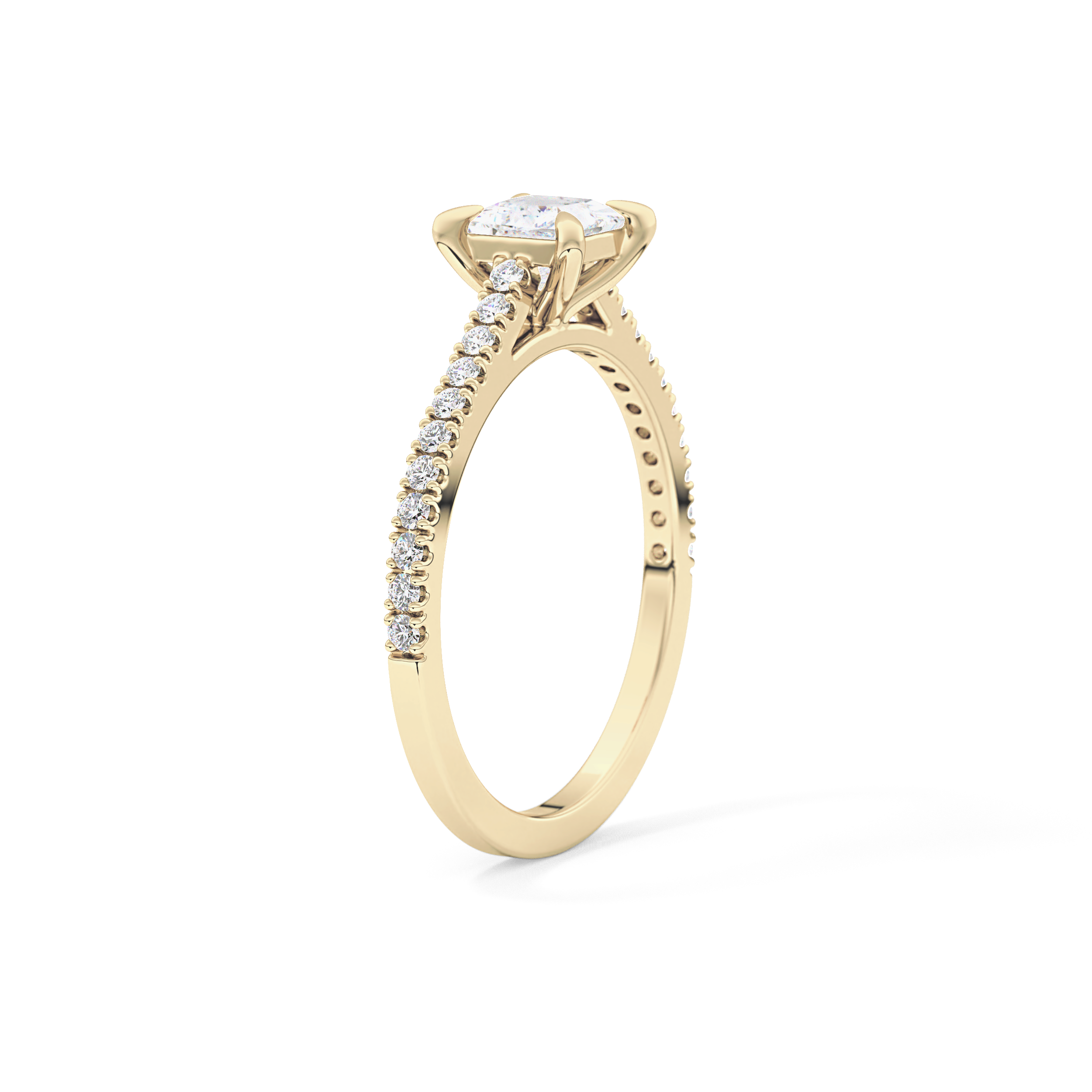 Princess Pave Lab Grown Diamond Engagement Ring