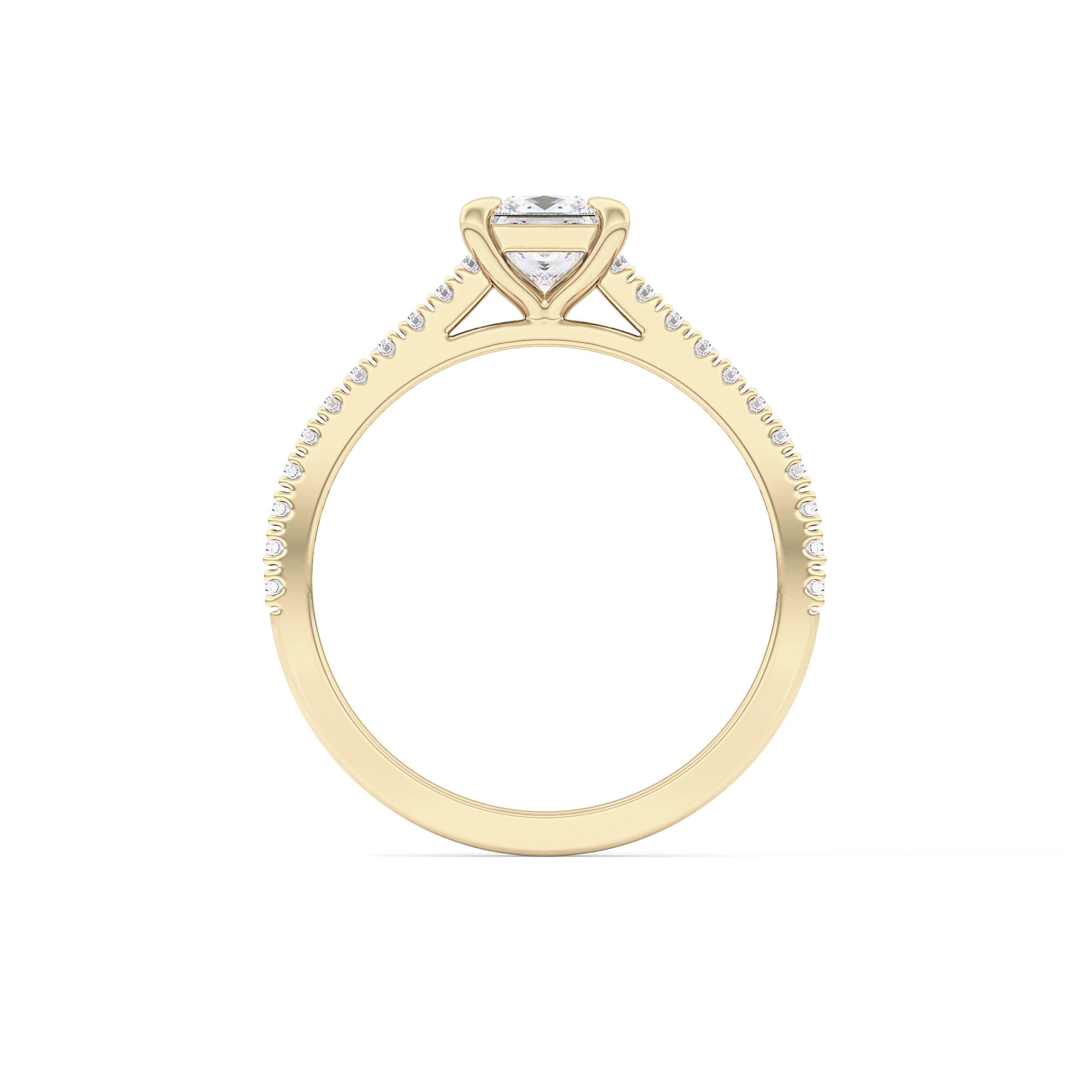 Princess Pave Lab Grown Diamond Engagement Ring