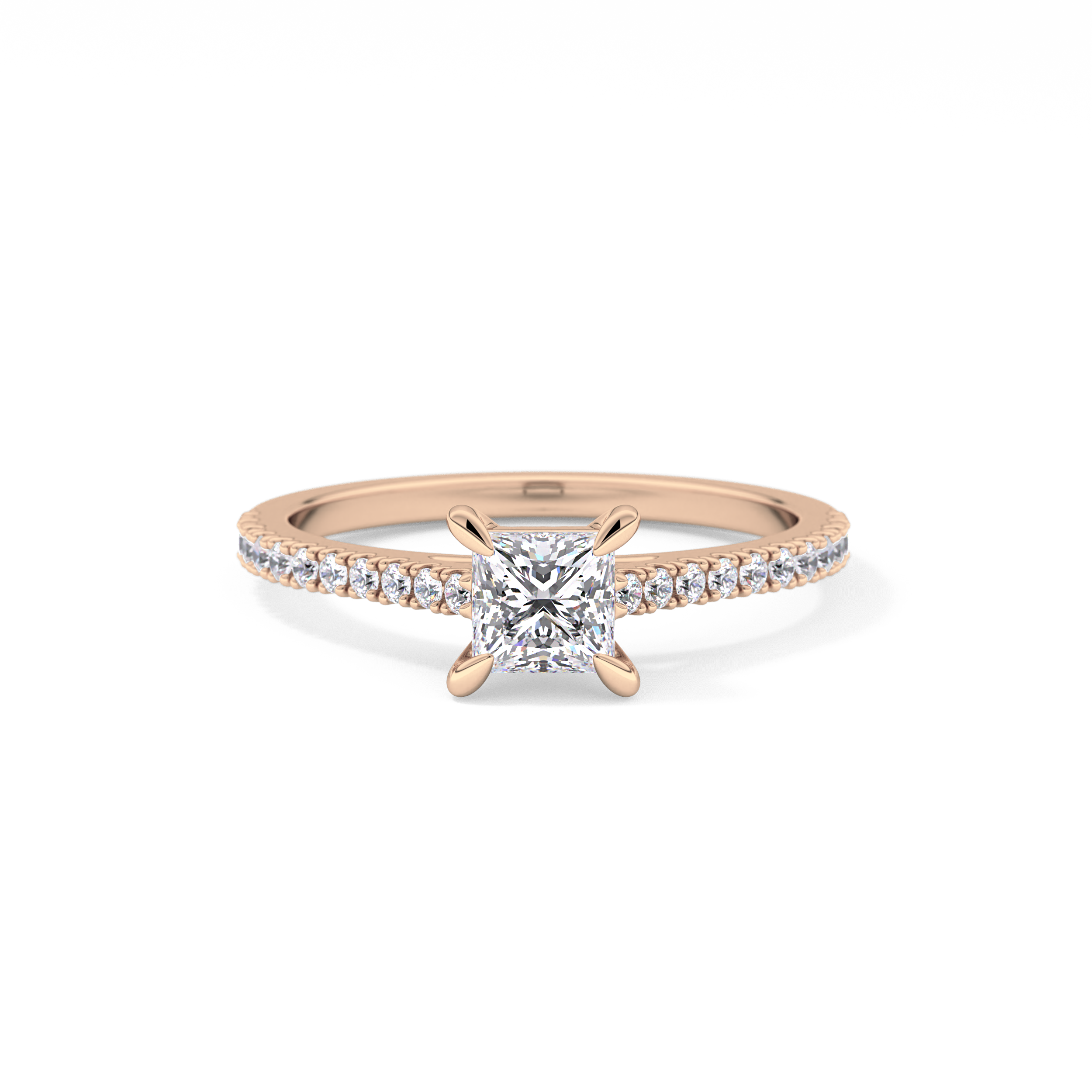 Princess Pave Lab Grown Diamond Engagement Ring