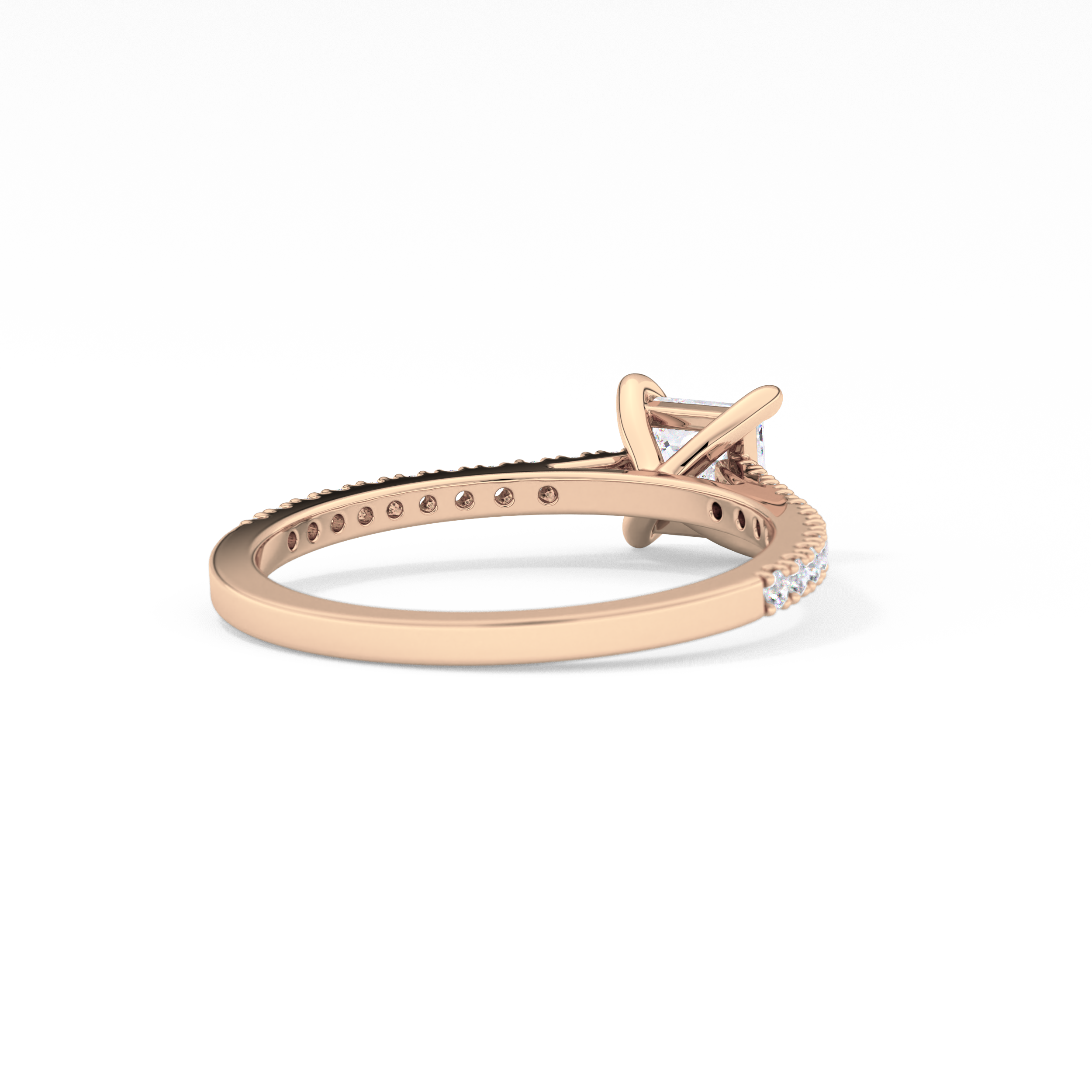 Princess Pave Lab Grown Diamond Engagement Ring