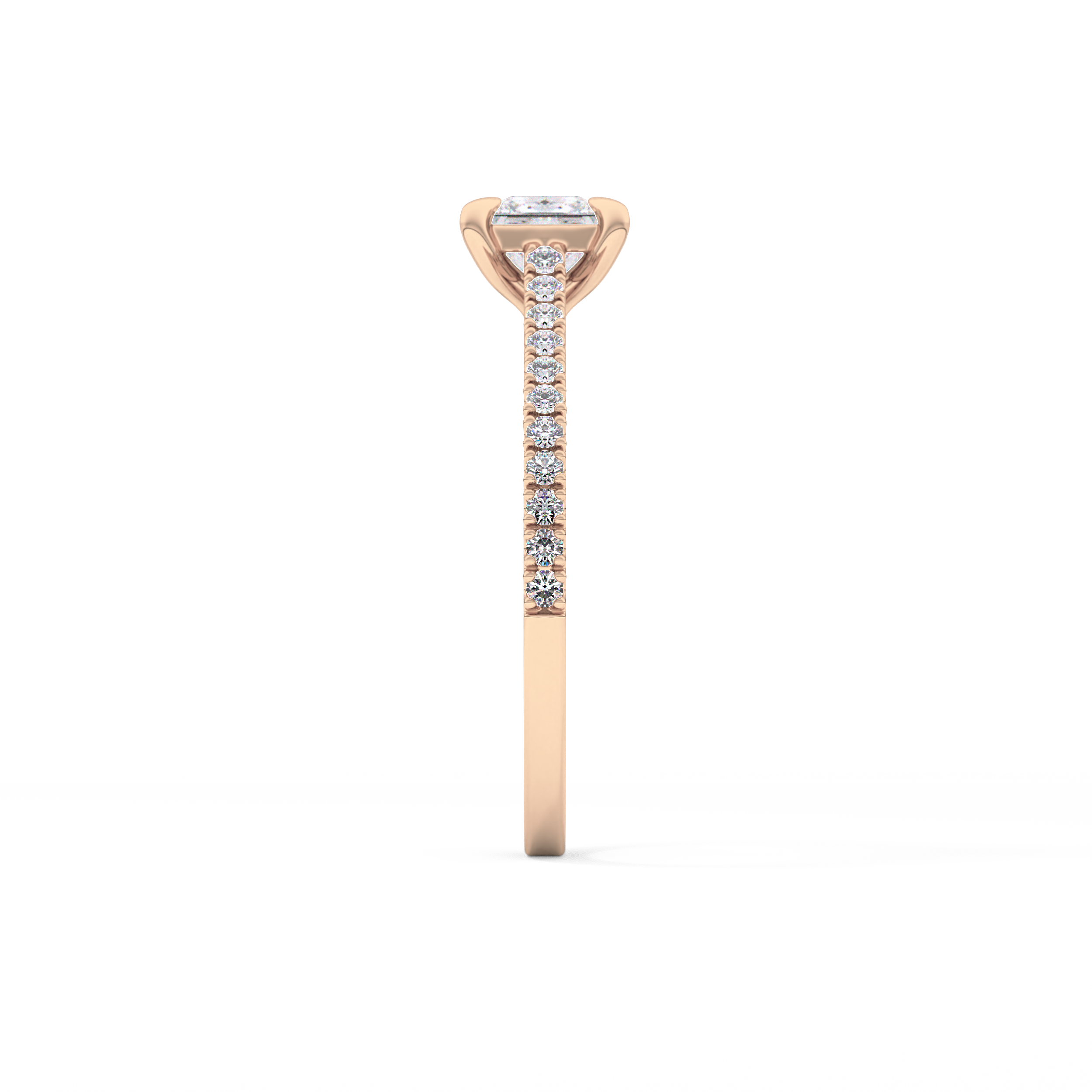 Princess Pave Lab Grown Diamond Engagement Ring