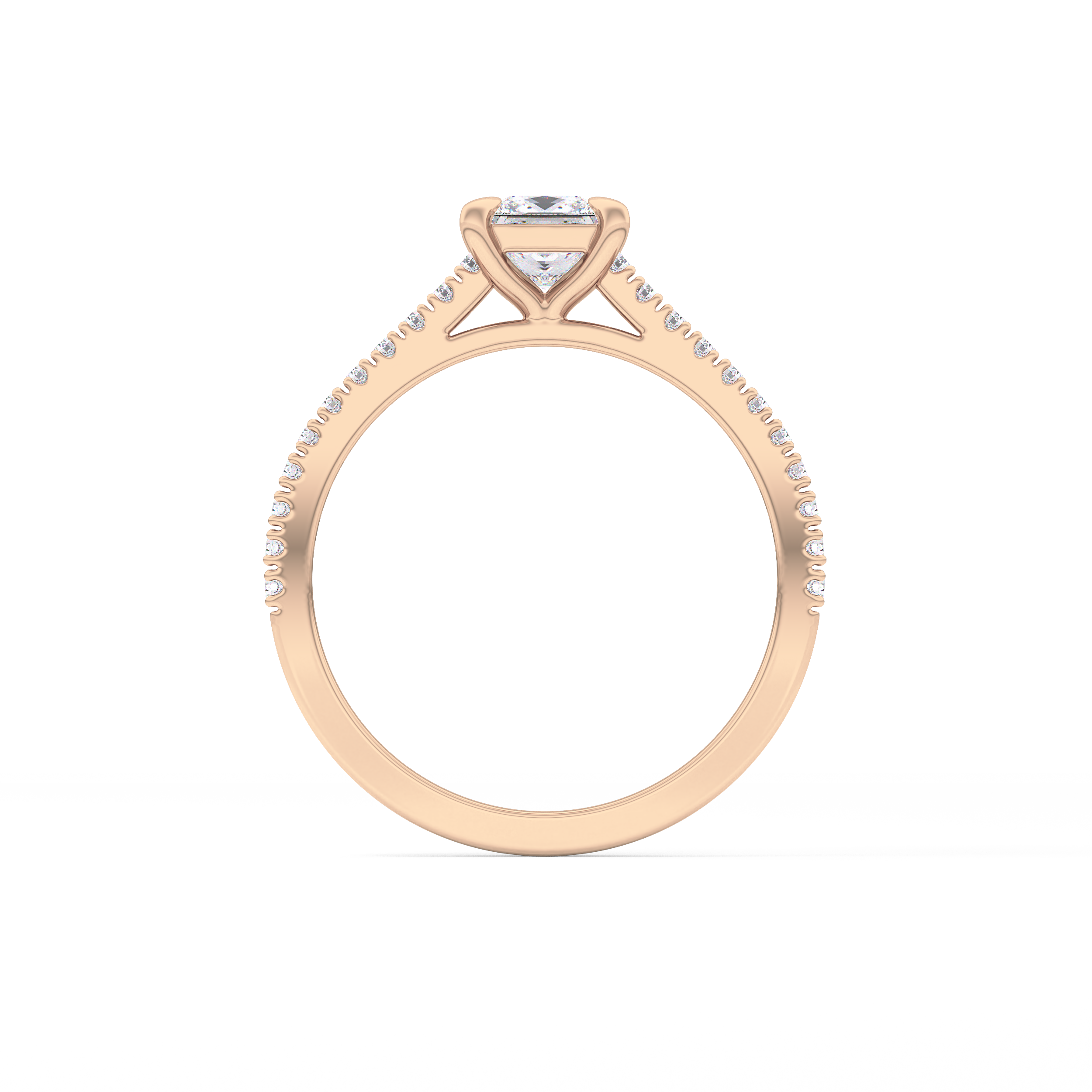 Princess Pave Lab Grown Diamond Engagement Ring