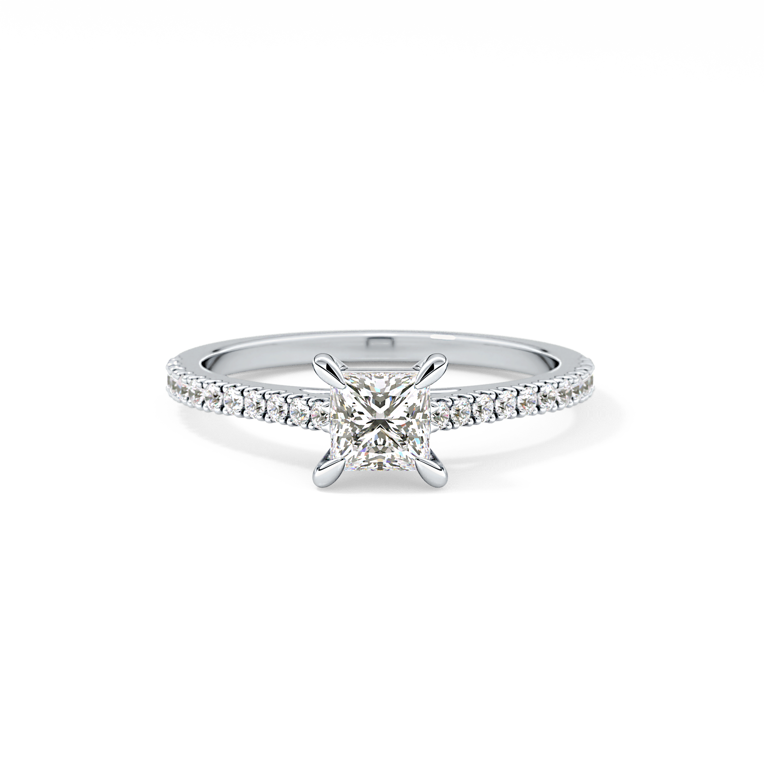 Princess Pave Lab Grown Diamond Engagement Ring