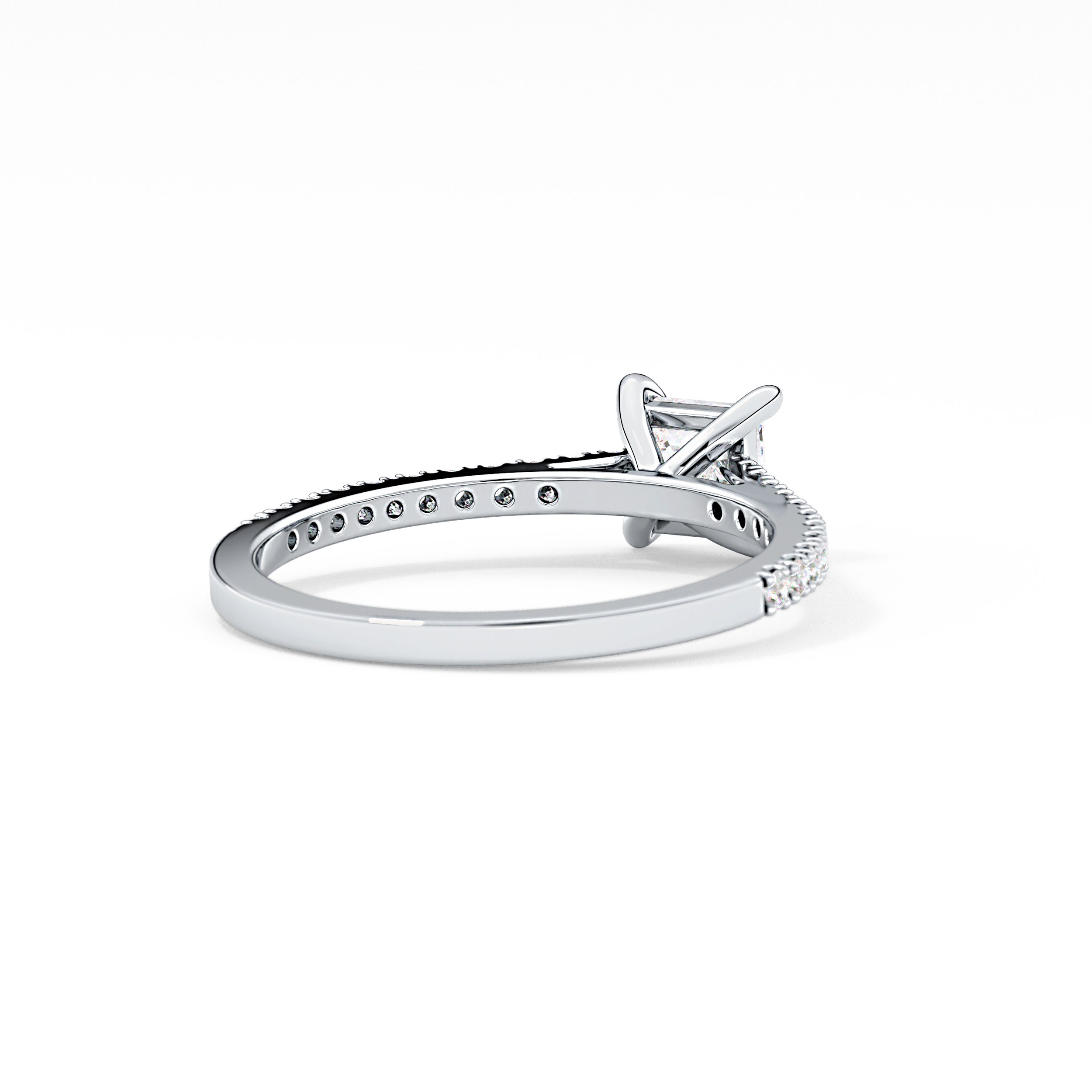 Princess Pave Lab Grown Diamond Engagement Ring