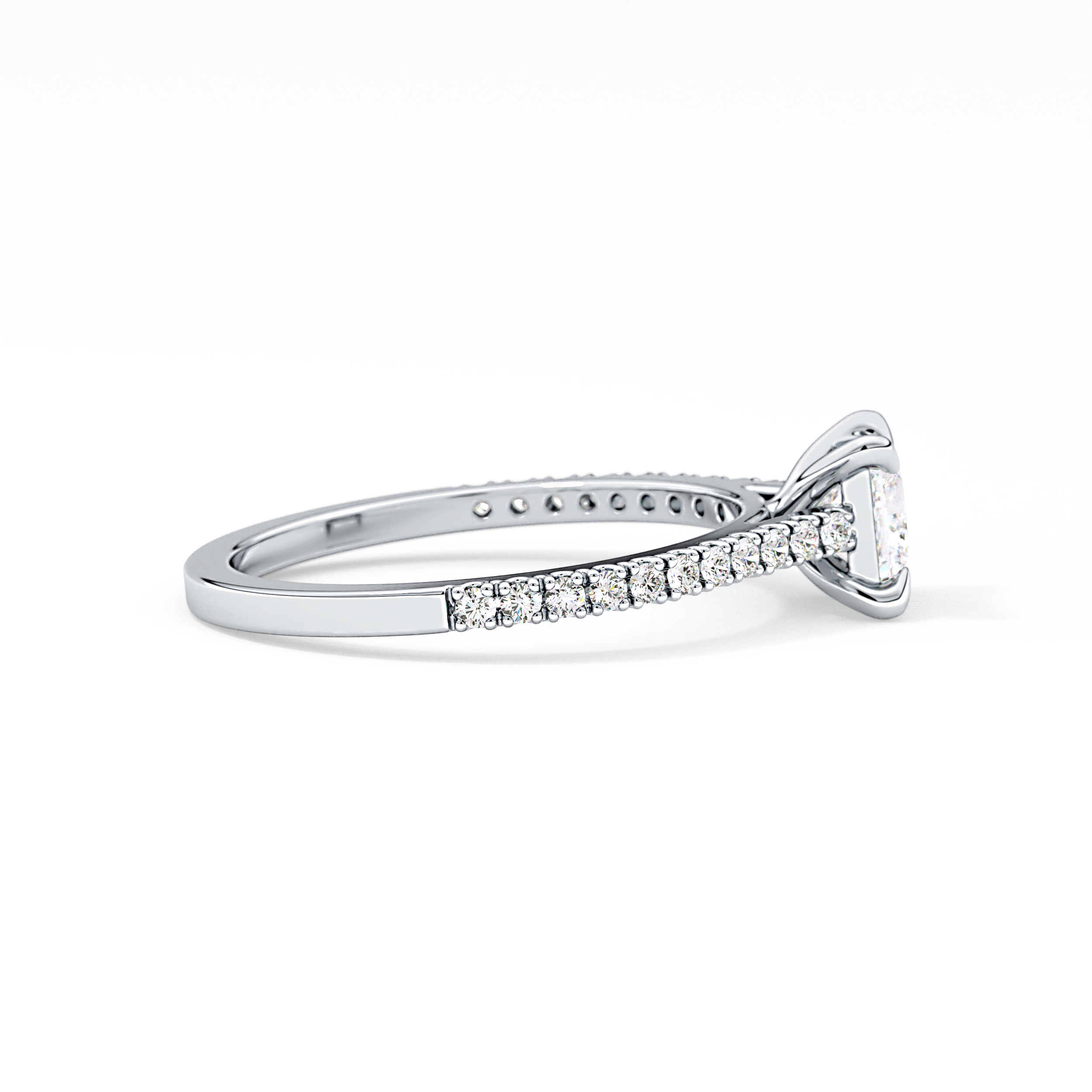 Princess Pave Lab Grown Diamond Engagement Ring
