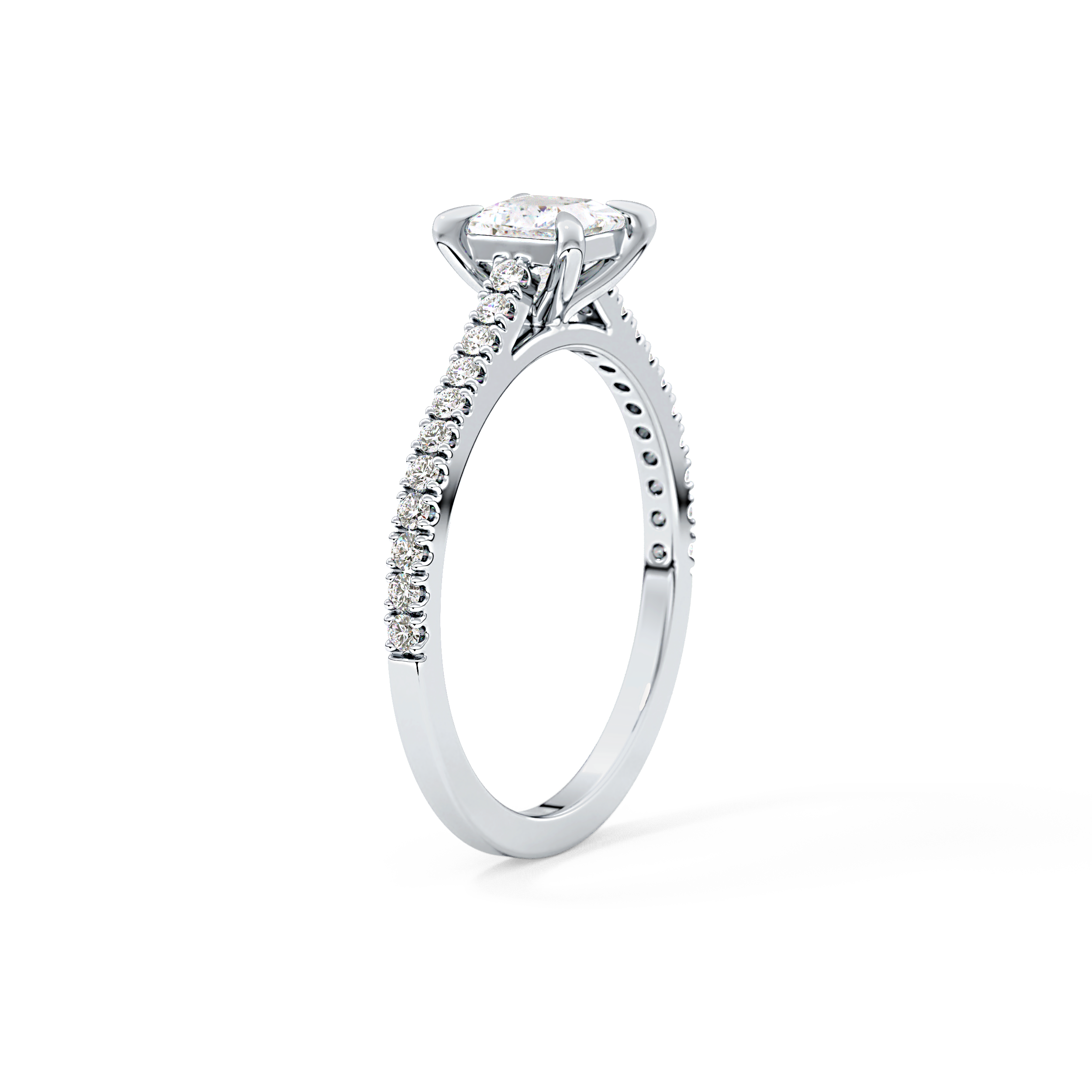 Princess Pave Lab Grown Diamond Engagement Ring