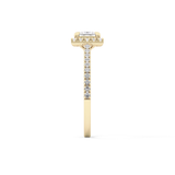 Princess Halo & Pave Lab Grown Diamond Engagement Ring