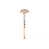Princess Halo & Pave Lab Grown Diamond Engagement Ring