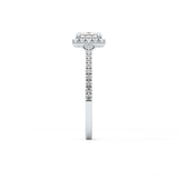 Princess Halo & Pave Lab Grown Diamond Engagement Ring
