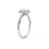 Princess Halo & Pave Lab Grown Diamond Engagement Ring