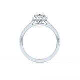 Princess Halo & Pave Lab Grown Diamond Engagement Ring