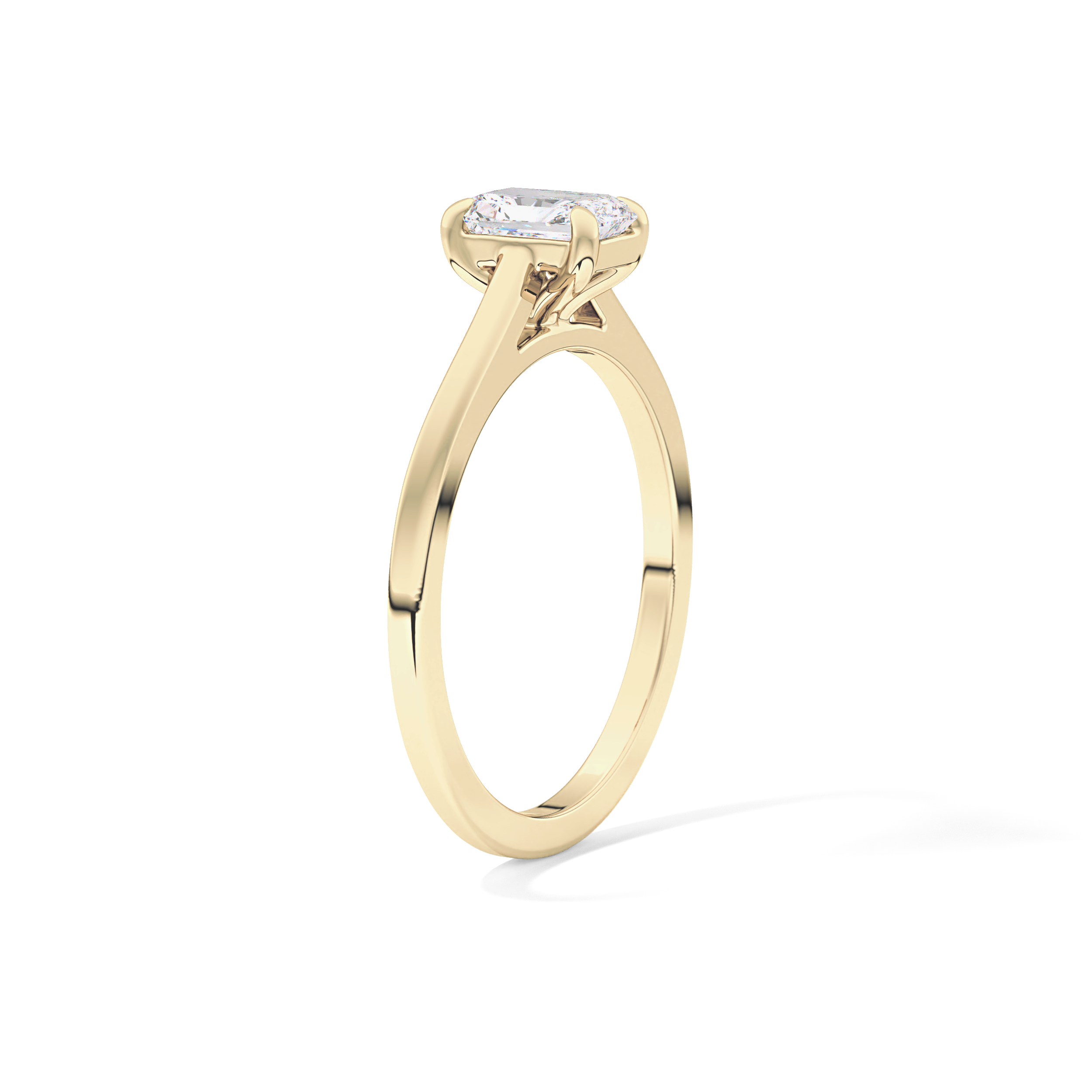 Radiant Solitaire Lab Grown Diamond Engagement Ring