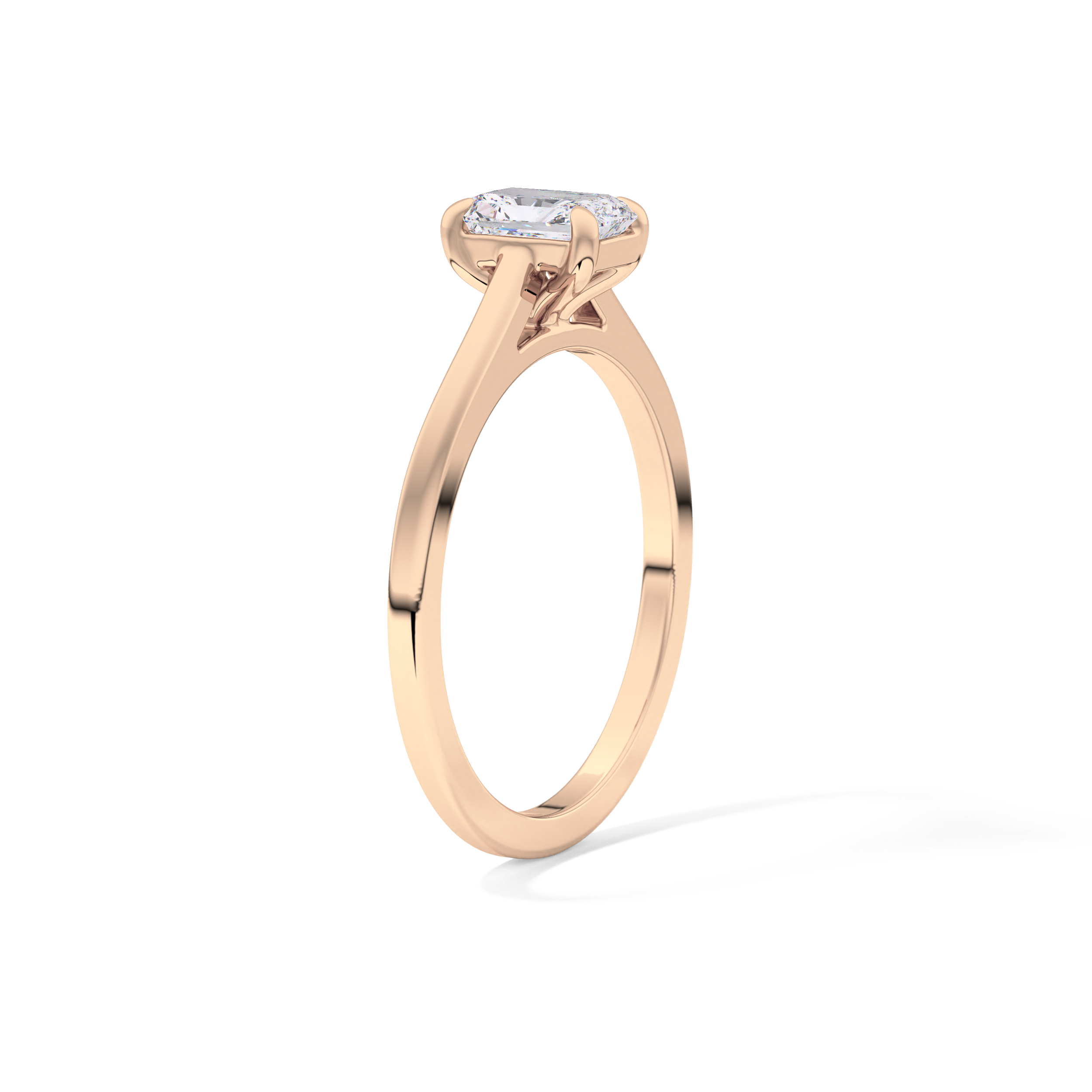 Radiant Solitaire Lab Grown Diamond Engagement Ring
