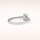 0.66 CT Radiant Shaped Solitaire Moissanite Engagement Ring